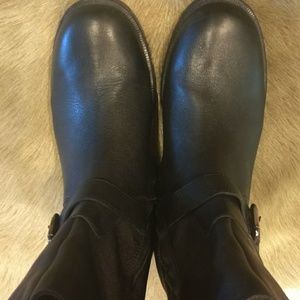 LIKE NEW Massimo Dutti Leather Moto Boots